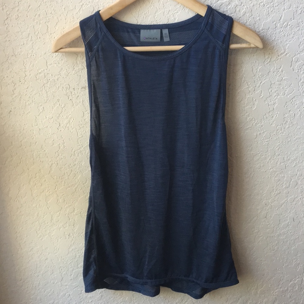 Athleta Chi  racerback tank with breathable mesh.